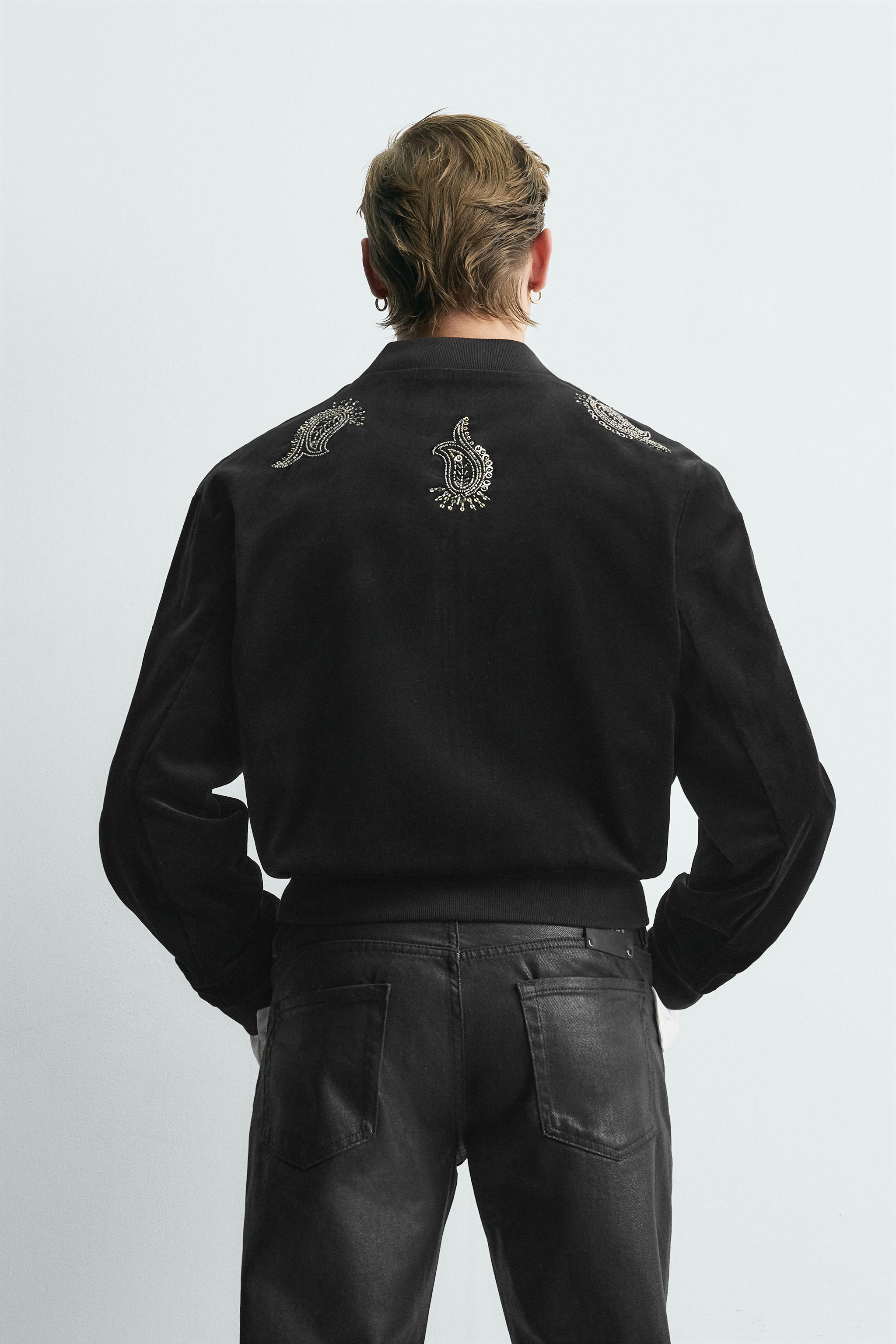 BLOUSON BOMBER EN VELOURS BRODERIES ÉDITION LIMITÉE